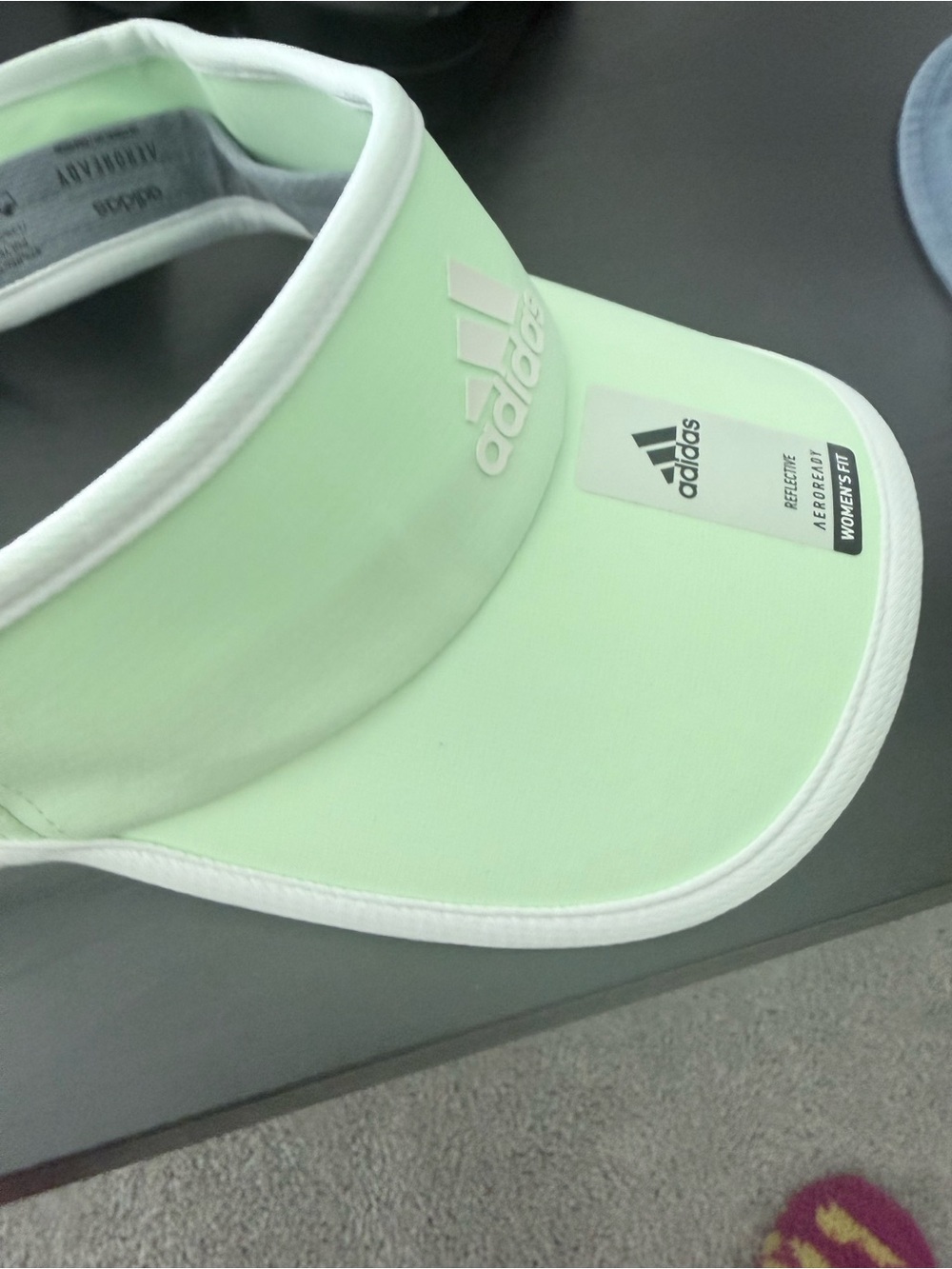 adidas Mint Green Reflective Women's Visor - Picture 2 of 5